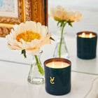 The best scented candle for romantic atmosphere for date night at home - sensual and heady luxury scents of fresh white tuberose, soothing jasmine and uplifting orange flower combined with velvety peach blossom and warming musk. 
