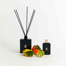Reed diffuser uplifting citrus scent similar to jo malone's lime basil mandarin, luxury home fragrance with high-intensity scent