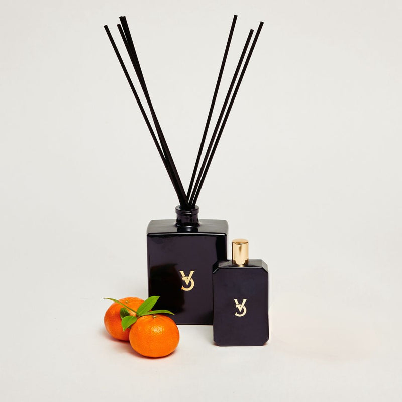 Orange blossom home fragrance scent similar to Jo Malone Orange Blossom or Aqua di Parma or Loewe's orange blossom scent in luxury reed diffuser bottles and room scent sprays