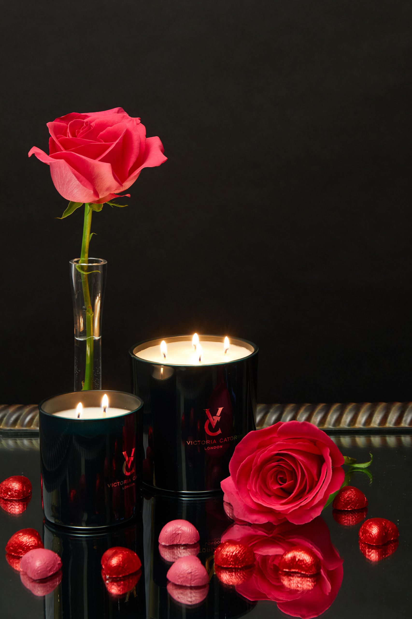 Rose Scented Luxury Candle, Spicy and Floral Scent, Luxury Candles for Valentines  Day